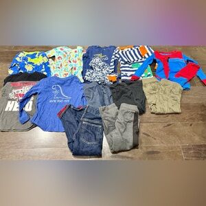 Toddler Boy Pajamas, Long Sleeve Shirts, and Pants Lot, Size 4T